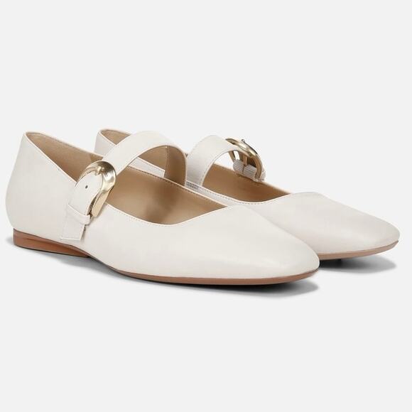 NWB 27 EDIT Carter Mary Jane in Warm White Leather, Womens Size 8 - Picture 1 of 13